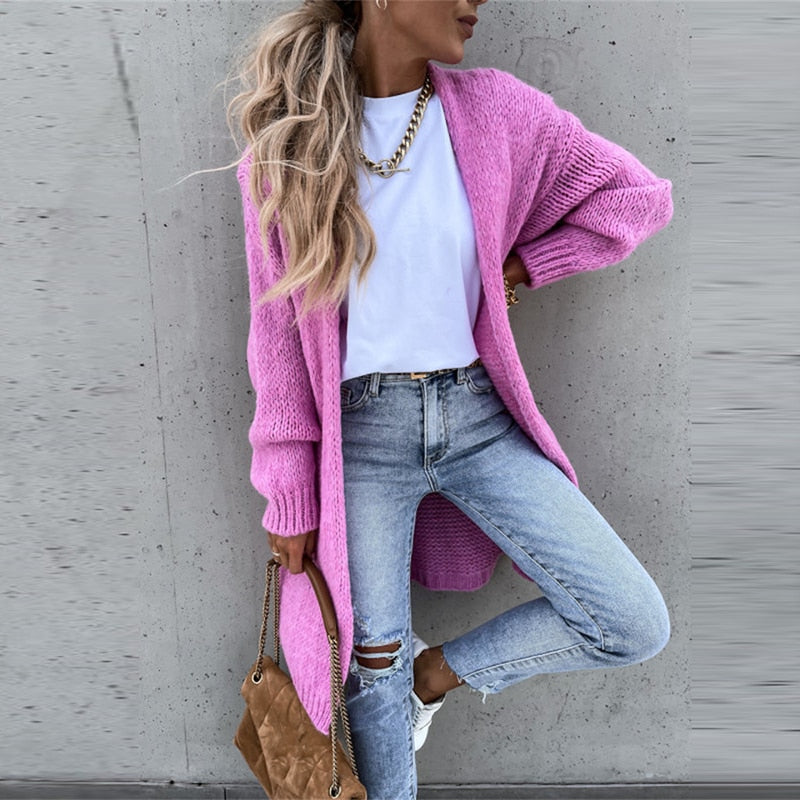 Women's Long Cardigan Knit Sweater 4