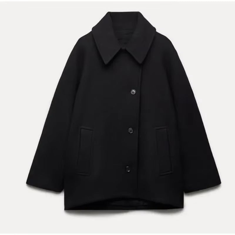 Women's Oversized Wool Coat for Winter 9