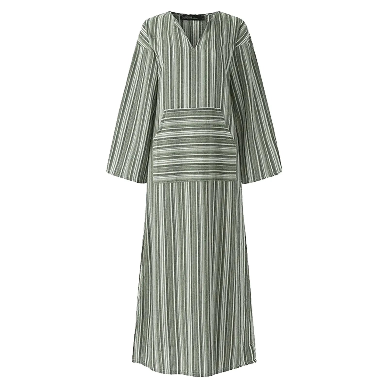 Women's Vintage Striped Maxi Dress 5