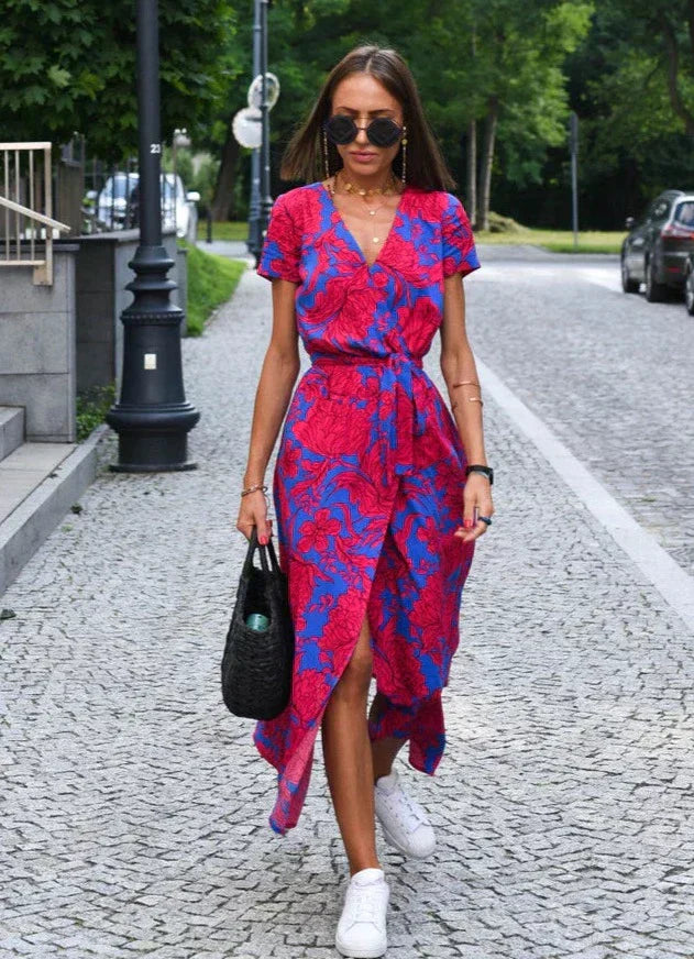 Wrap Maxi Dress – Breathable Blend & Adjustable Waist