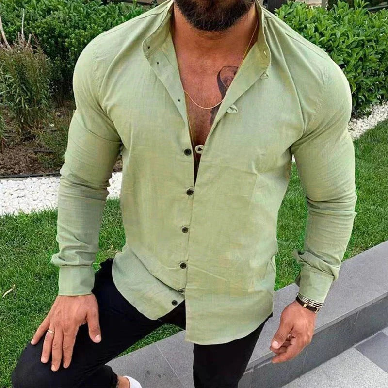 Men's Linen Shirt - Breathable Comfort and Timeless Style-5