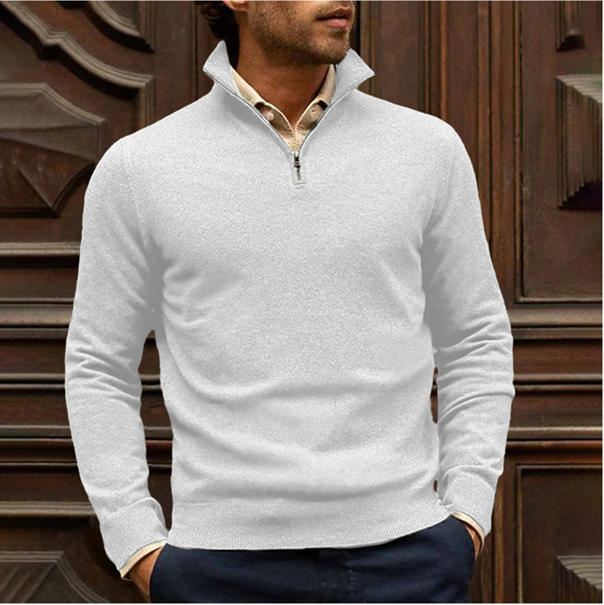 Zip Up Sweatshirt – Polyester Blend And Breathable Warmth