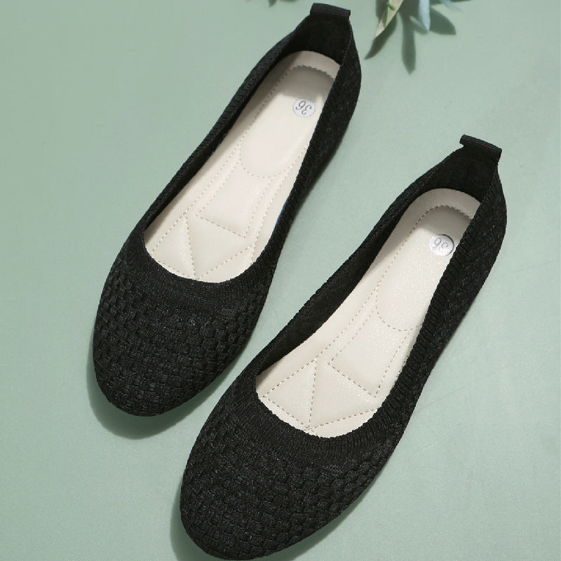 Women's Ballerina Shoes Comfortable Fabric Design-6