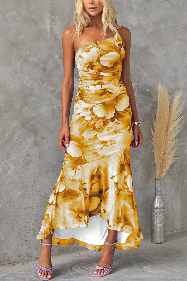 Women's Mesh Overlay Maxi Dress-6