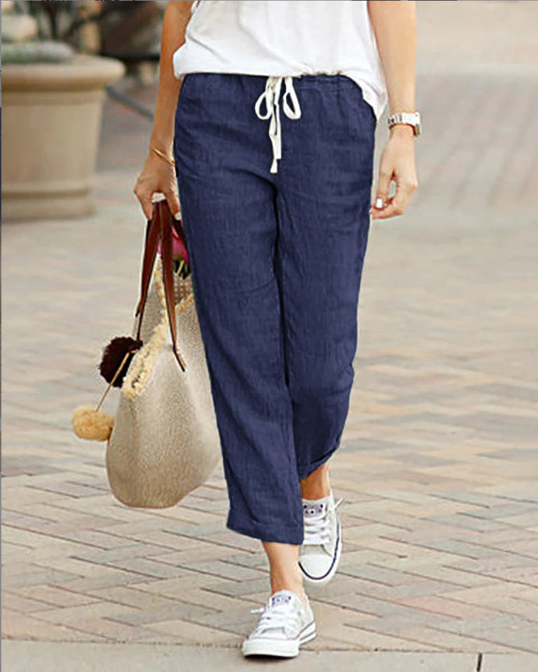 Variant image for Women's Cotton Relaxed Fit Trousers-25