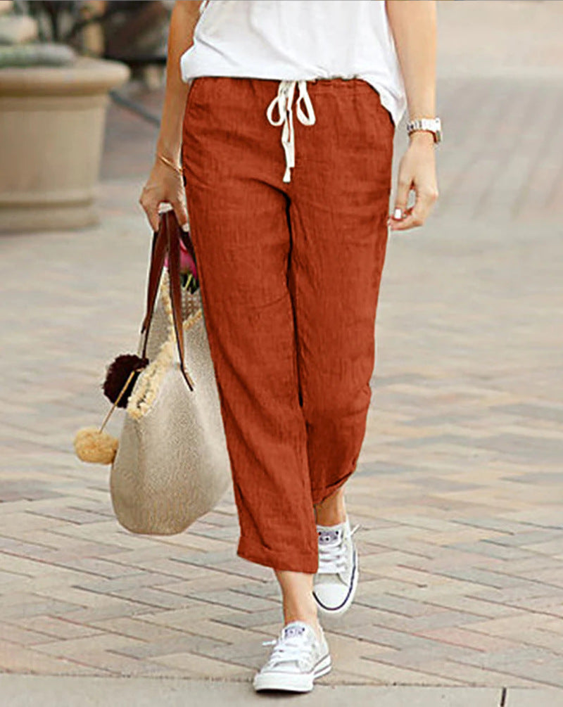Variant image for Women's Cotton Relaxed Fit Trousers-31
