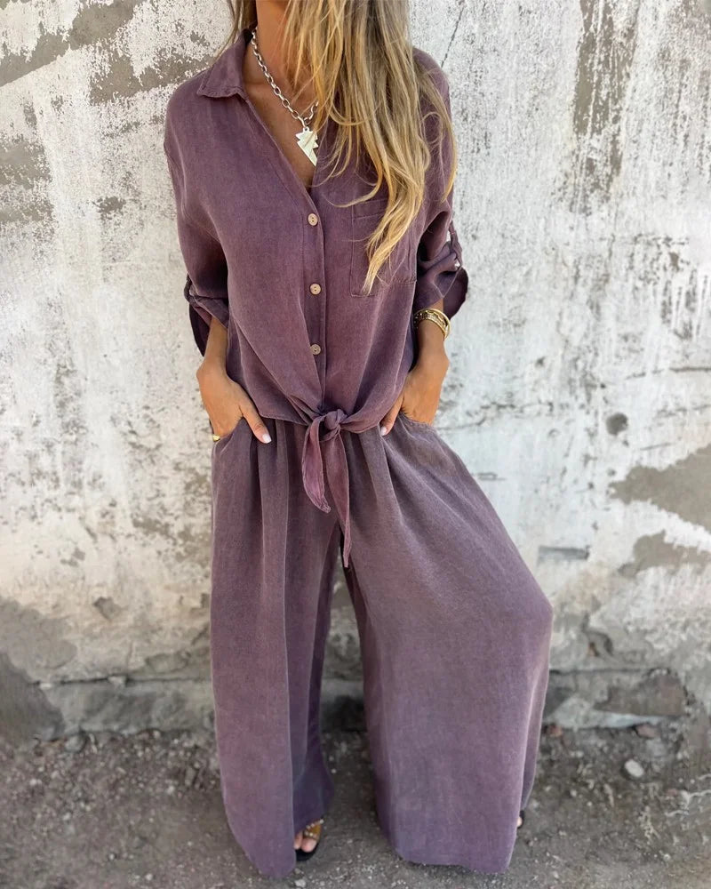 Variant image for Women's Cotton Loungewear Two-Piece Set-8
