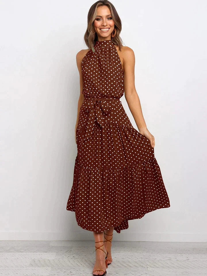 Variant image for Women's Cotton Summer Dress Halter Slim Fit-13