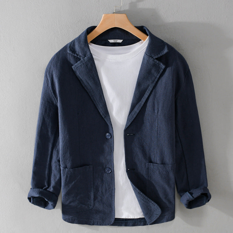 Men's Linen Jacket Casual-6