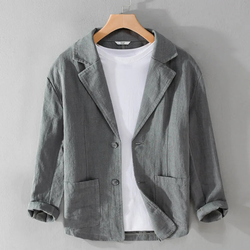 Men's Linen Jacket Casual-4