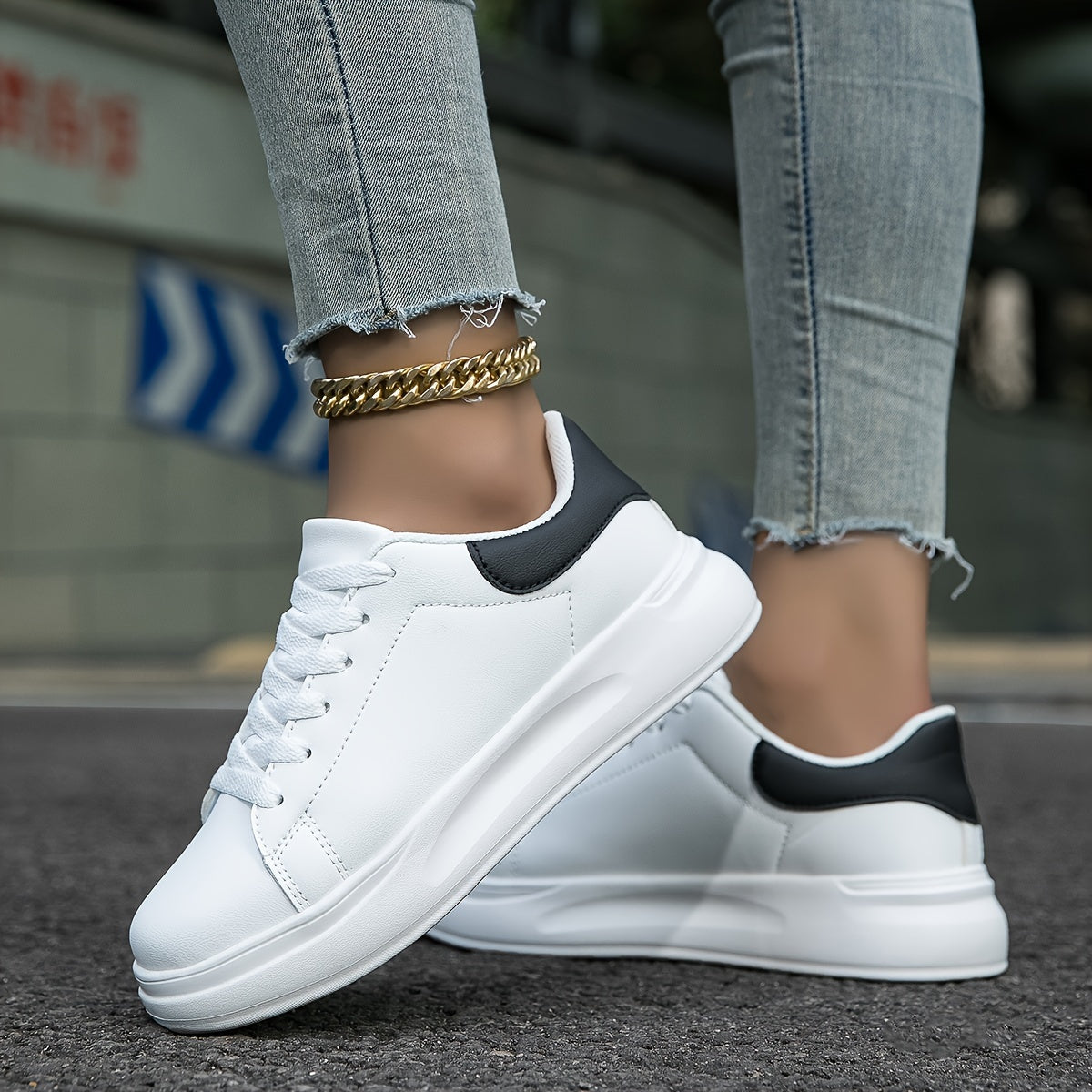 Women's Leather Sneakers Casual-5