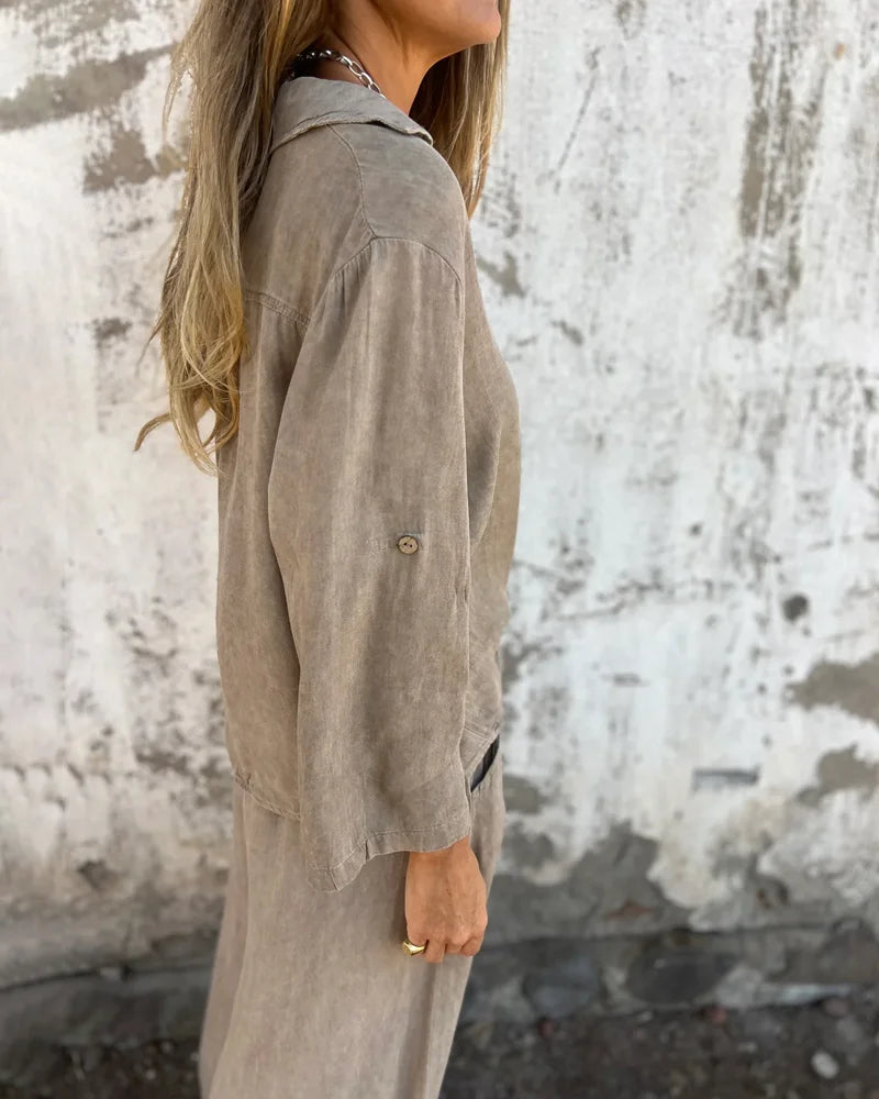 Women's Cotton Loungewear Two-Piece Set-4