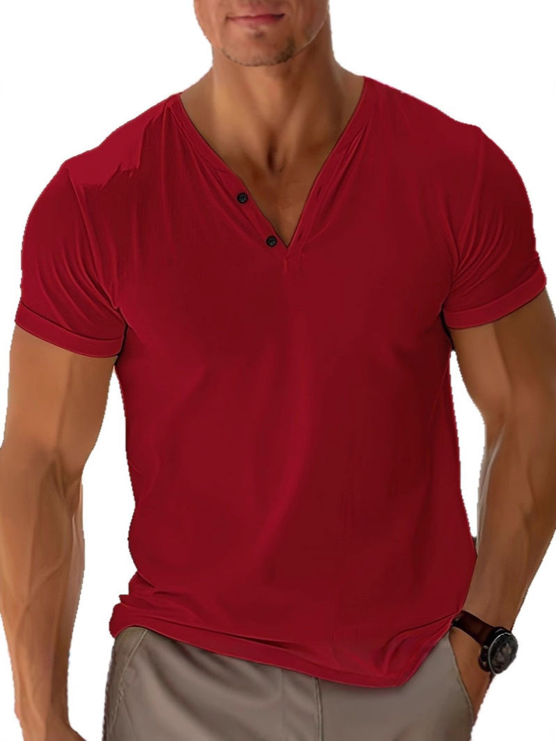 Variant image for Men's Cotton T-Shirt Short Sleeve Casual Wear-42