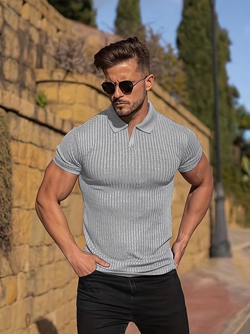 Variant image for Men's Cotton Slim Fit Ribbed Shirt-41