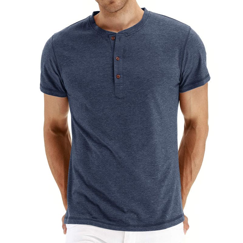 Variant image for Men's Cotton Henley T-Shirt-1