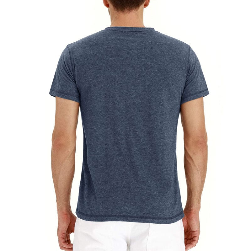 Men's Cotton Henley T-Shirt-3