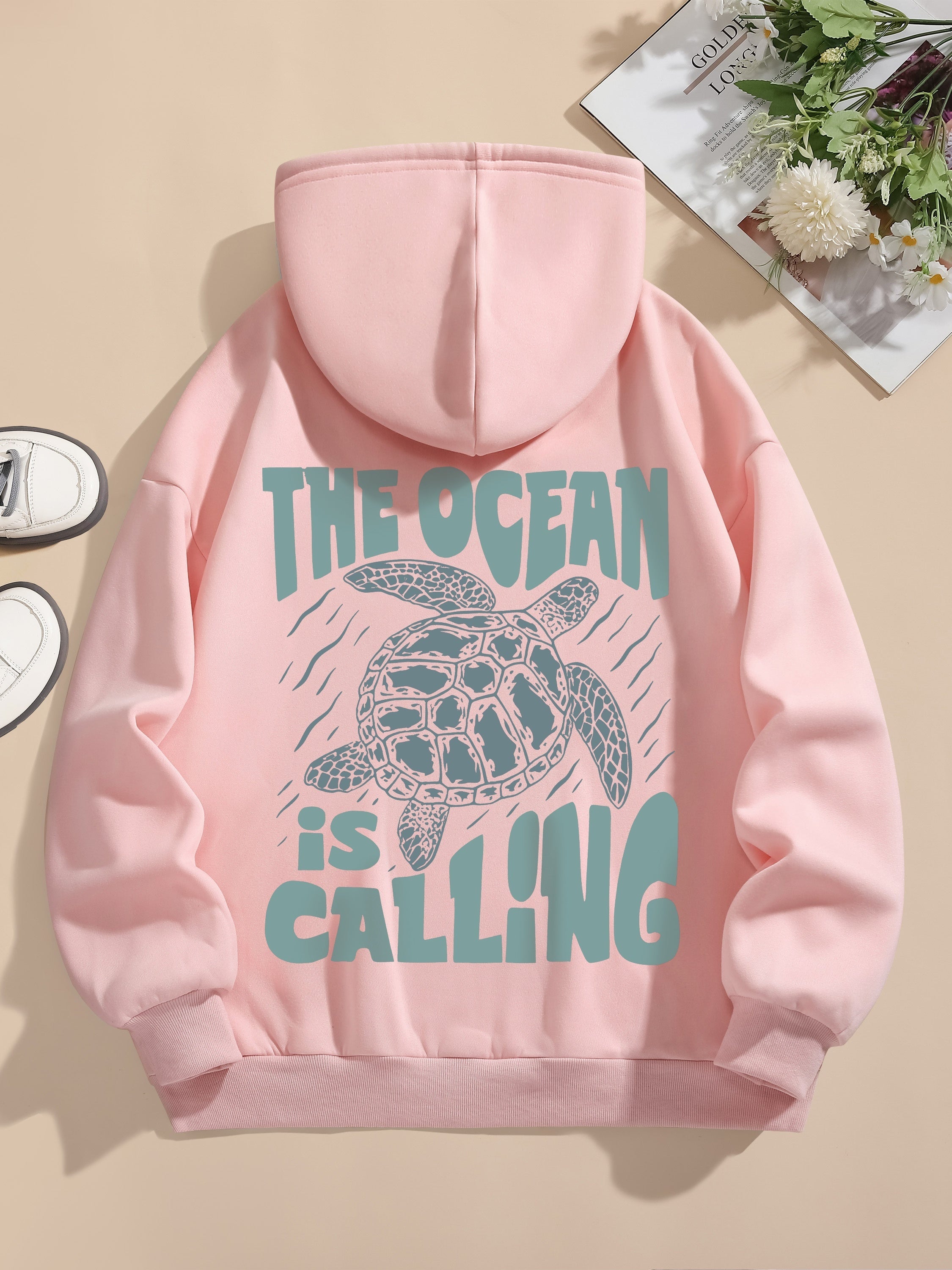 Variant image for Women's Cotton Hoodie Sweatshirt with Back Print-9
