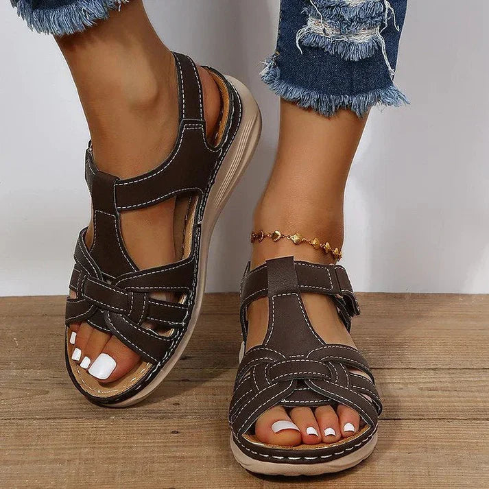Women's Vintage Leather Comfort Sandals-1