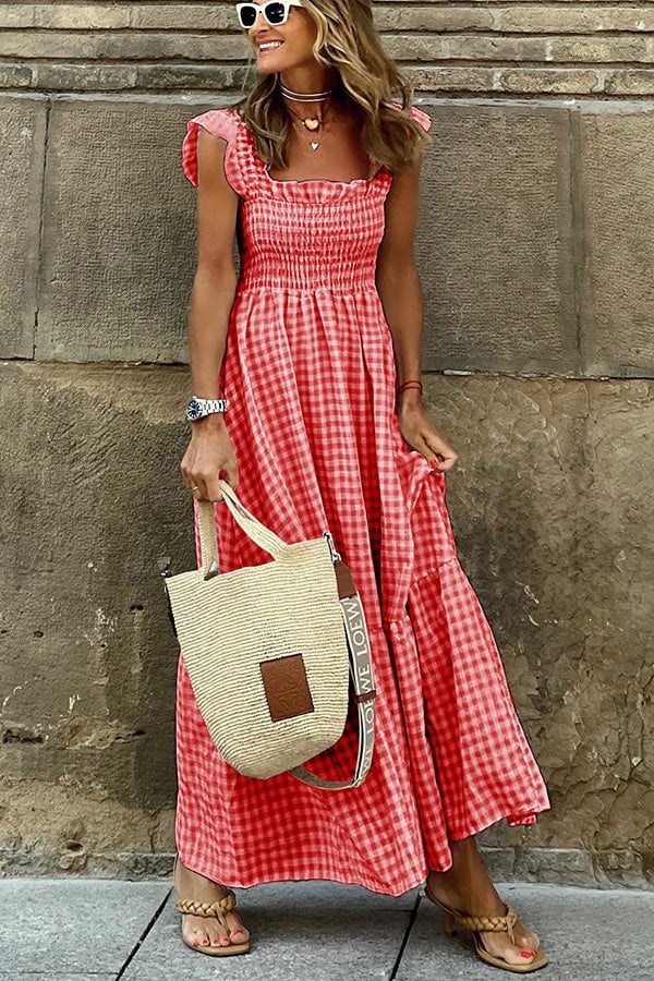 Variant image for Women's Cotton Maxi Dress Summer Style-17