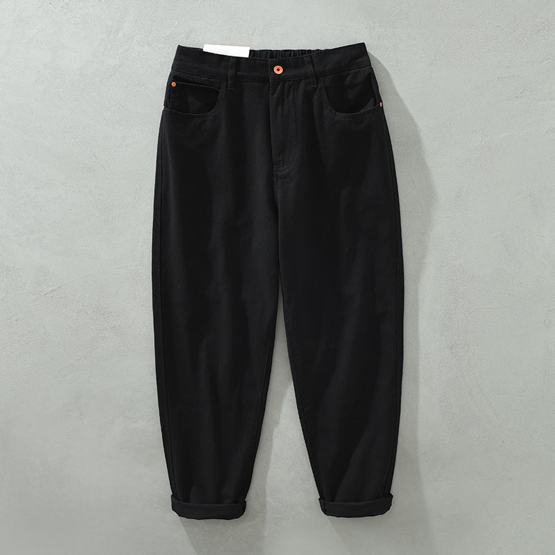 Variant image for Men's Cotton Casual Pants with Adjustable Waistband-6