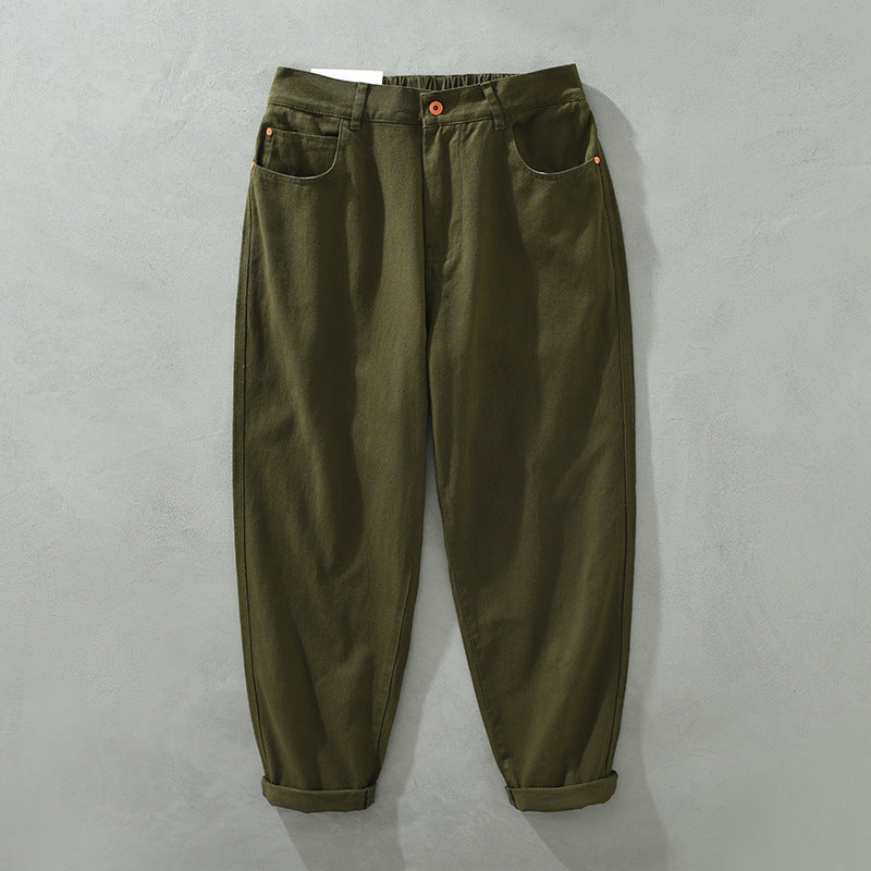 Variant image for Men's Cotton Casual Pants with Adjustable Waistband-16