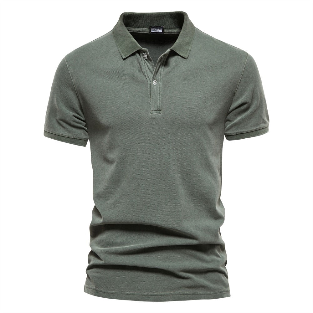 Men's Cotton Polo Shirt Classic Casual Fit