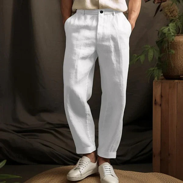 Variant image for Men's Linen Trousers Lightweight Comfortable Fit-9