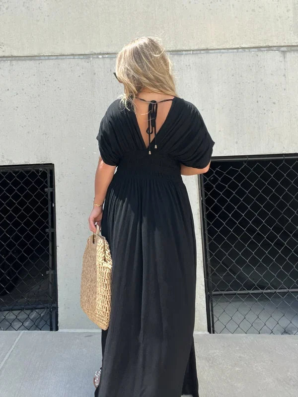 Women's Cotton Maxi Dress-2