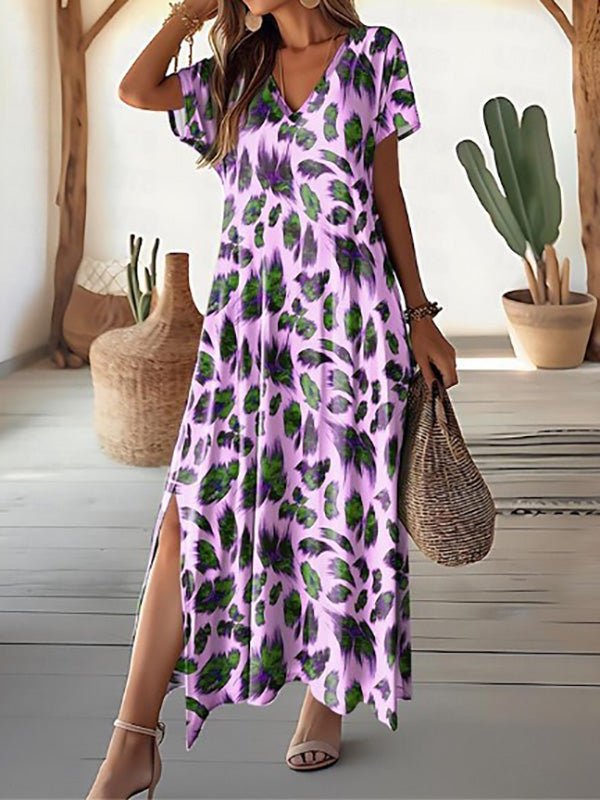 Women's Cotton Maxi Dress Loose Fit Summer Style-3