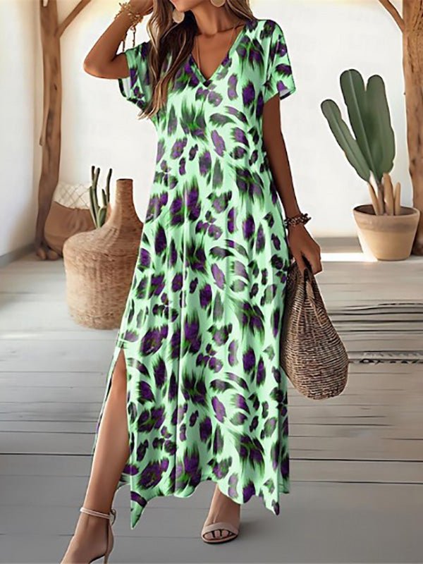Variant image for Women's Cotton Maxi Dress Loose Fit Summer Style-3