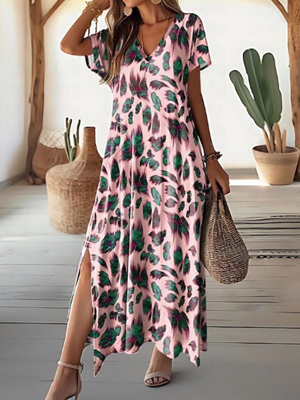 Variant image for Women's Cotton Maxi Dress Loose Fit Summer Style-11