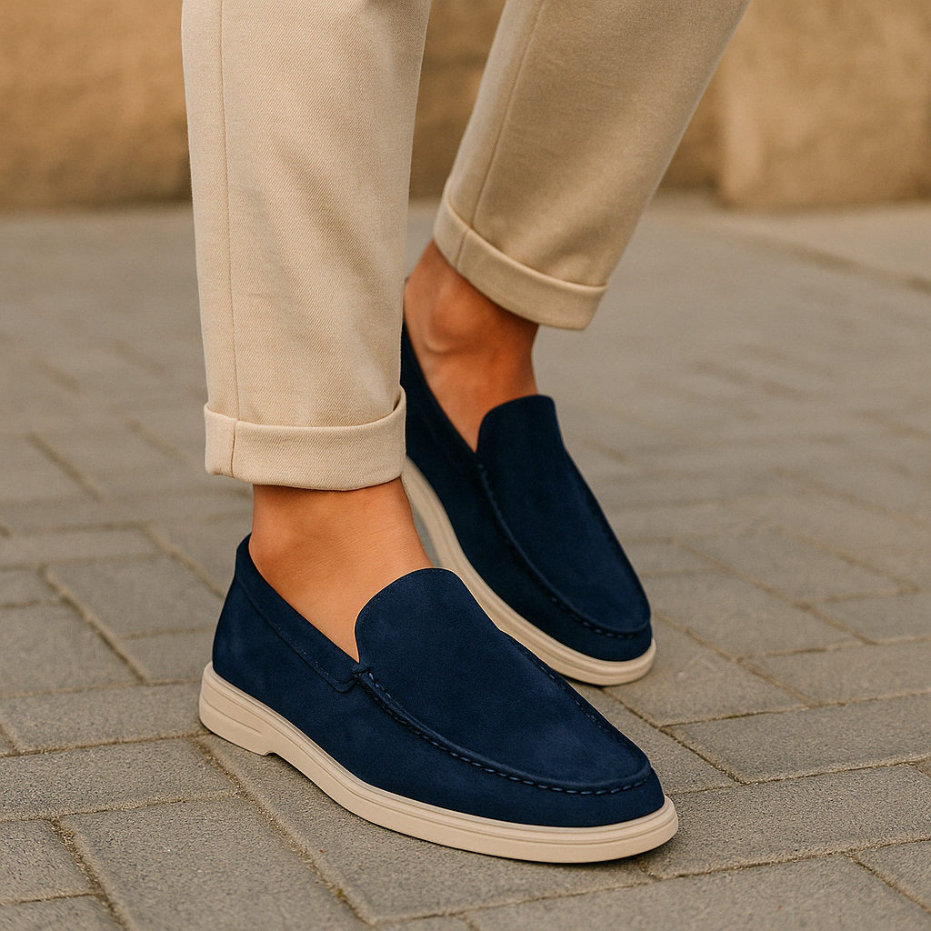 Men's Lightweight Brown Loafers Shoes-3