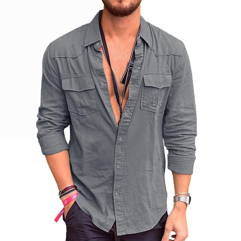 Men's Tailored Cargo Shirt for Sophisticated Style 4