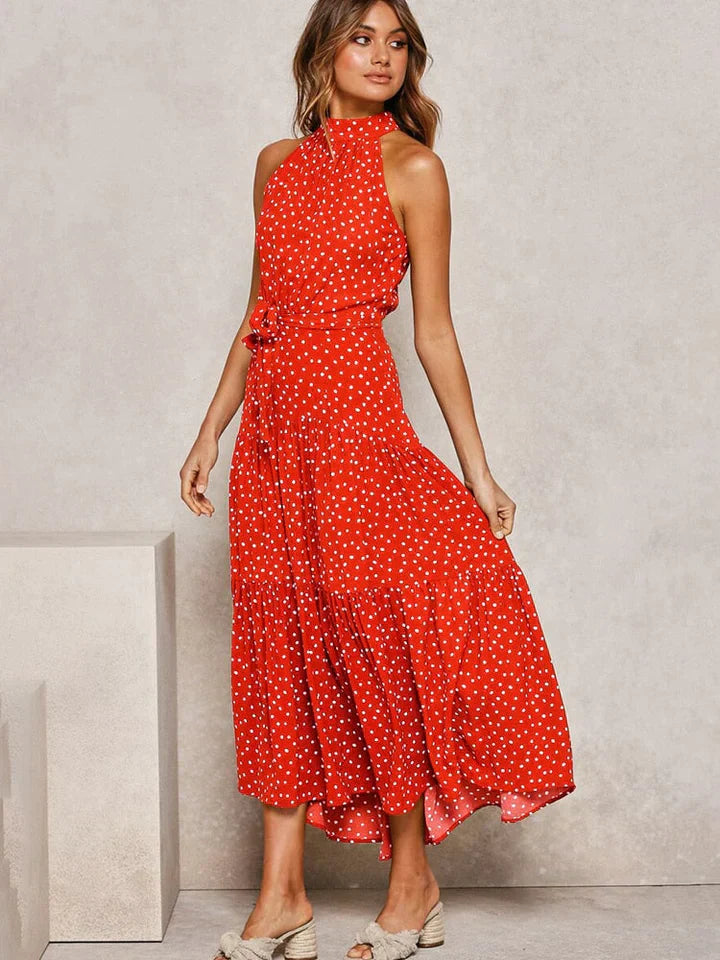 Variant image for Women's Cotton Summer Dress Halter Slim Fit-17