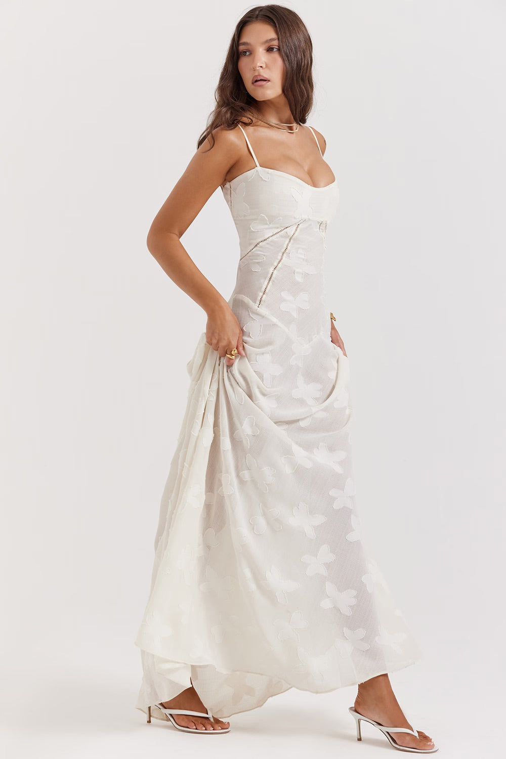 Women's Shimmering Lace Maxi Dress 3