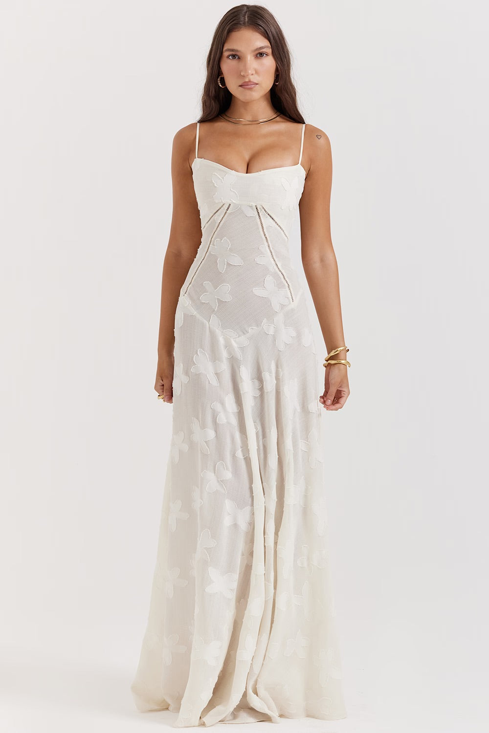 Variant image for Women's Shimmering Lace Maxi Dress-4