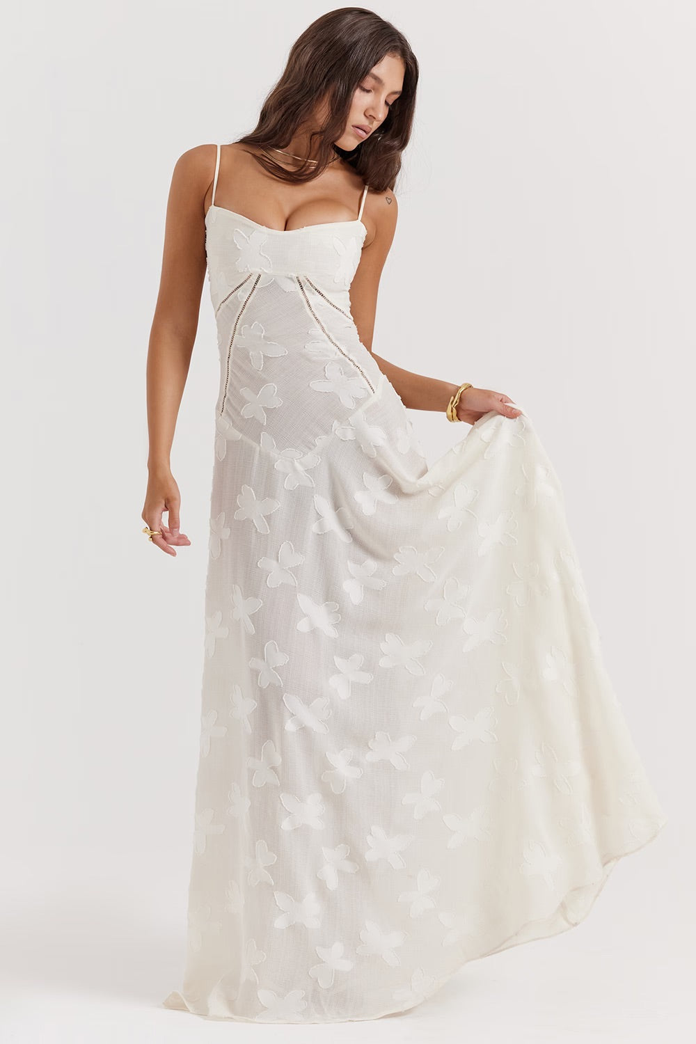Women's Shimmering Lace Maxi Dress 4