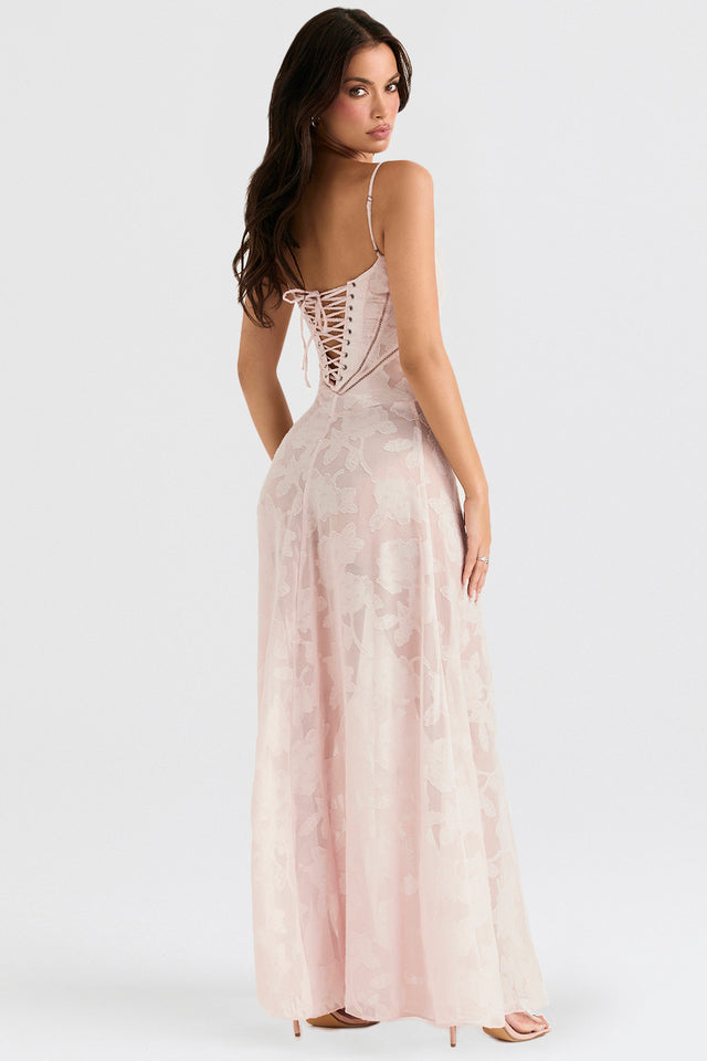 Women's Shimmering Lace Maxi Dress 6