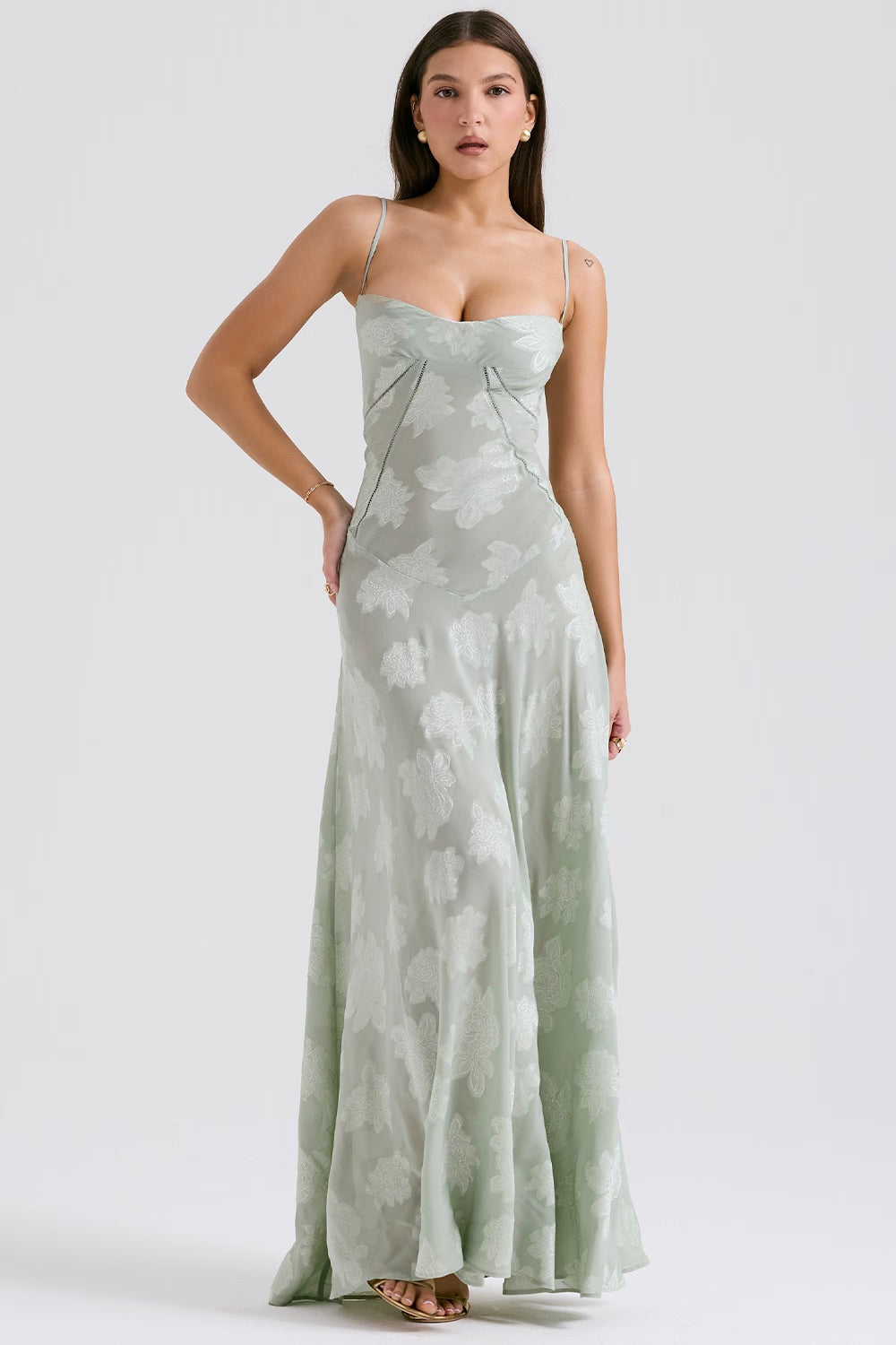 Variant image for Women's Shimmering Lace Maxi Dress-13