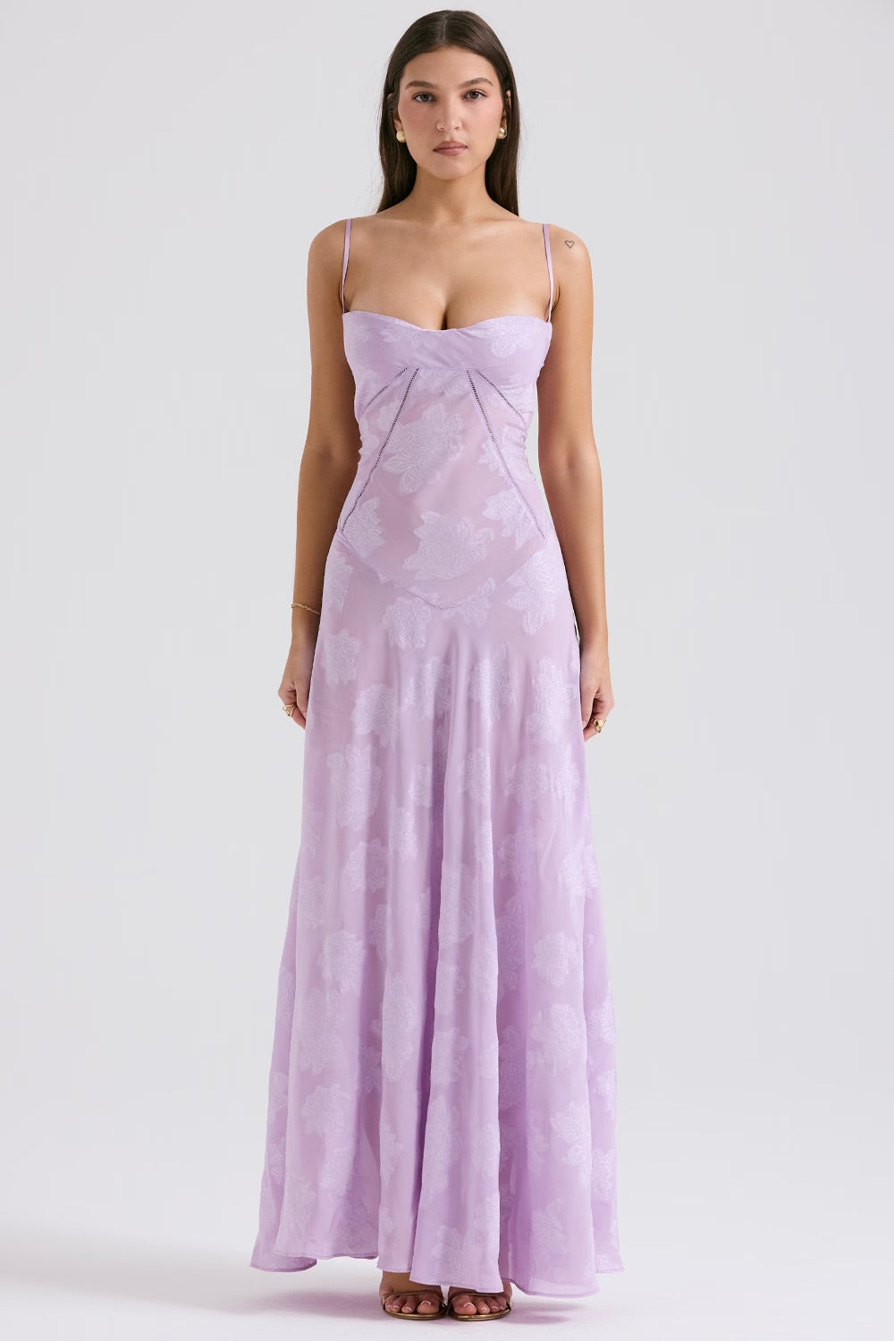 Variant image for Women's Shimmering Lace Maxi Dress-10