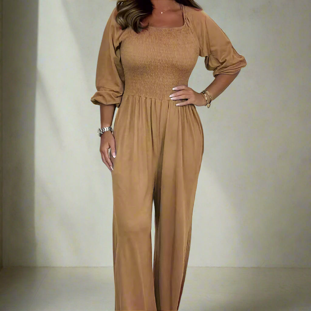 Variant image for Women's Rayon Jumpsuit with Square Neckline and Wide Leg-19
