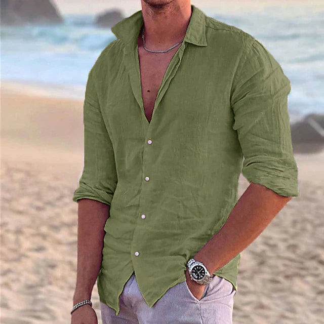 Variant image for Men's Linen Shirt Relaxed Fit-31