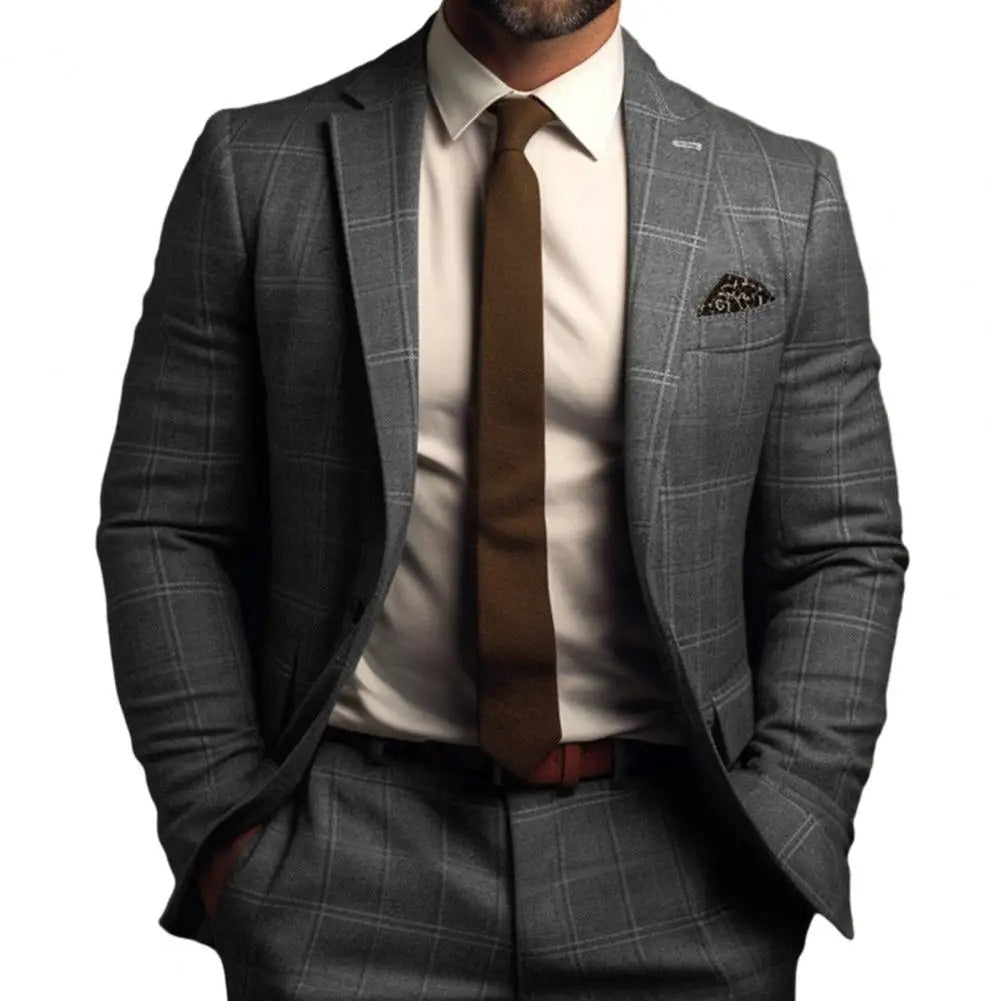 Variant image for Men's Cotton Suit Jacket Summer Style-1