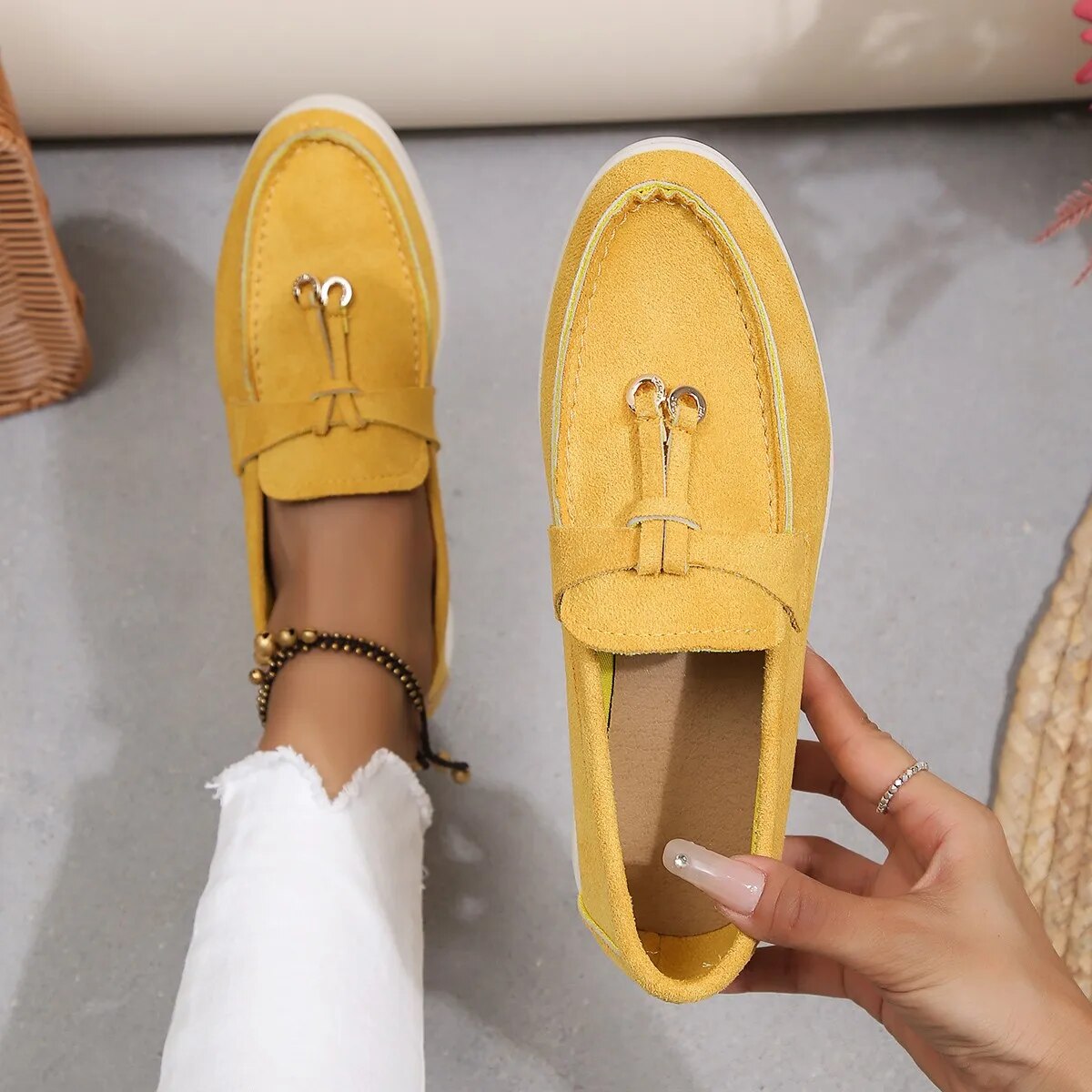 Variant image for Women's Leather Loafers Elegant Design-41