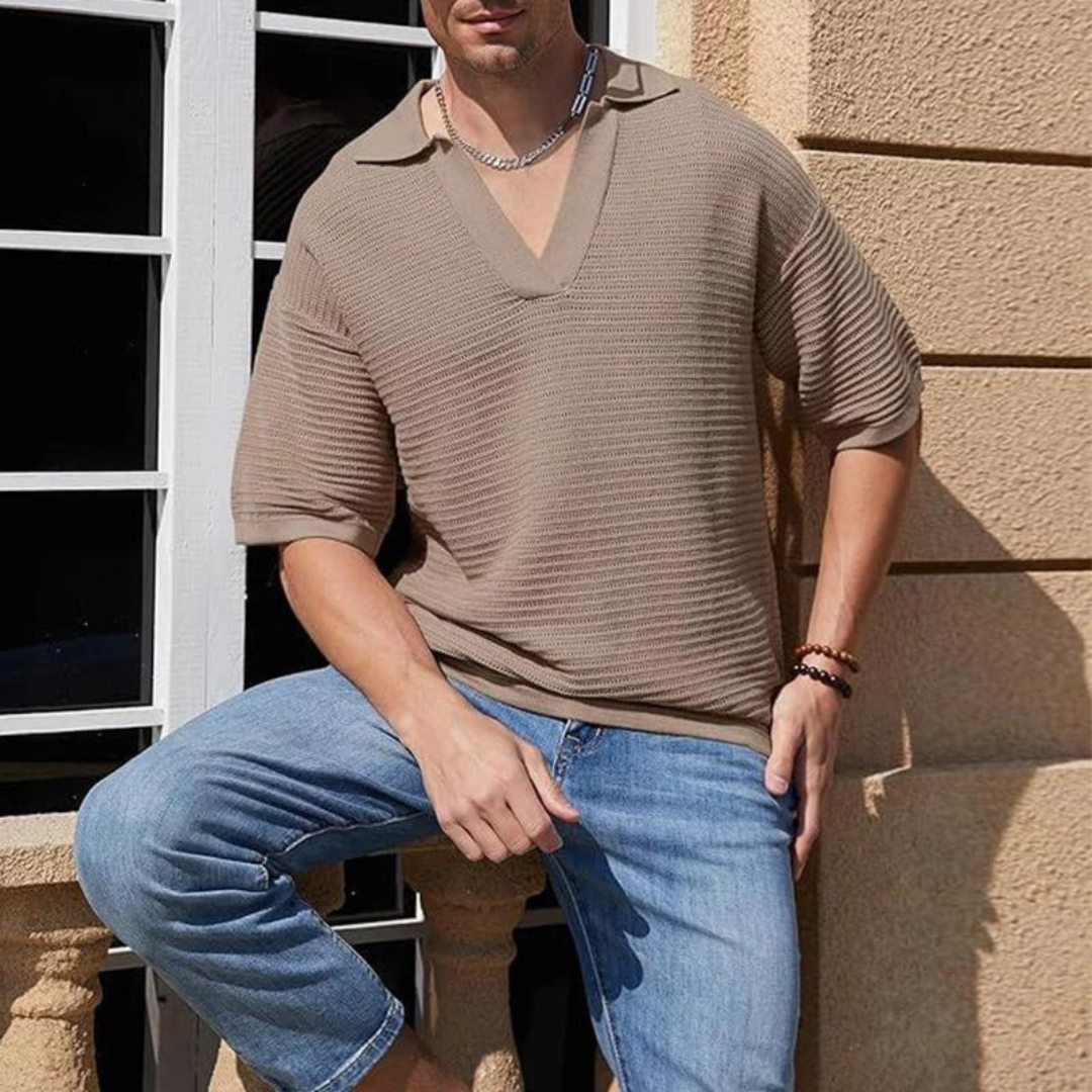 Men's Cotton V-Neck T-Shirt