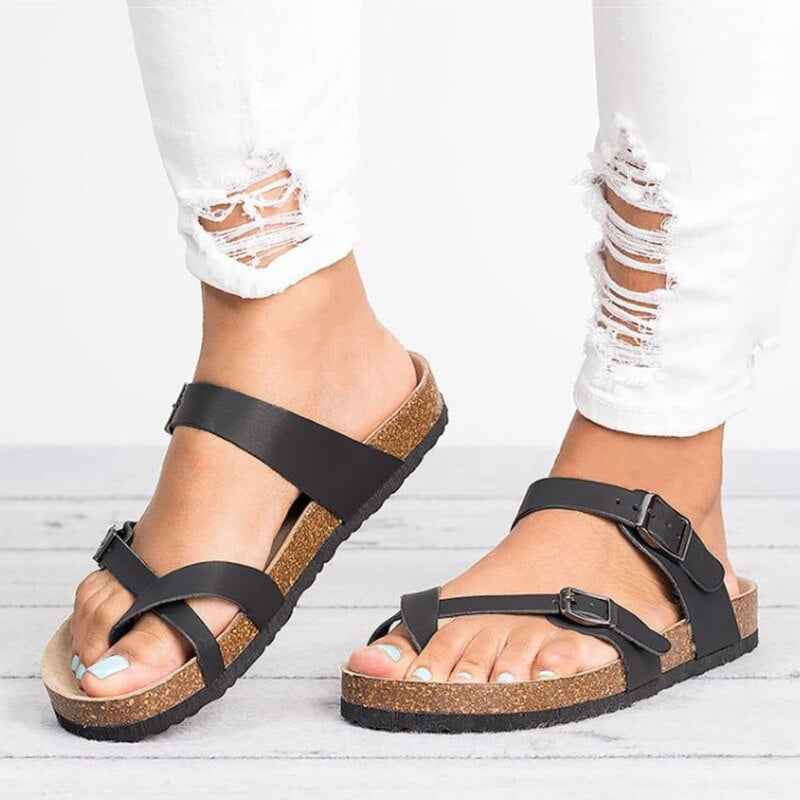 Variant image for Women's Leather Adjustable Sandals-1