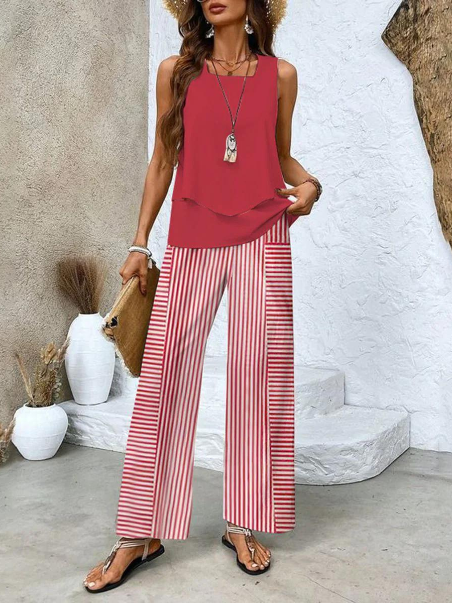 Women's Casual Two-Piece Set | Flowy & Stylish