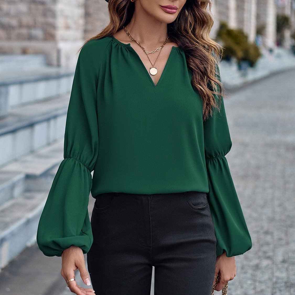Women's V-Neck Loose Fit Sweater 4