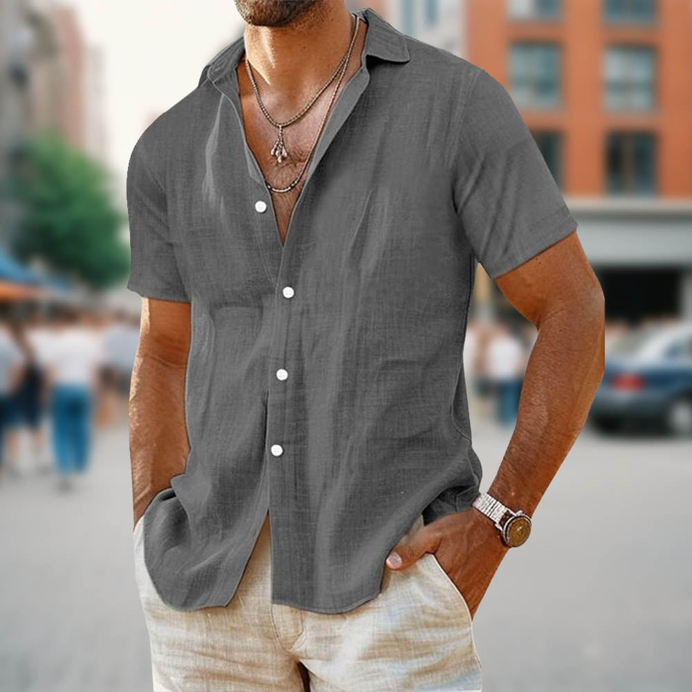 Variant image for Men's Linen Casual Shirt for Comfortable Everyday Style-31