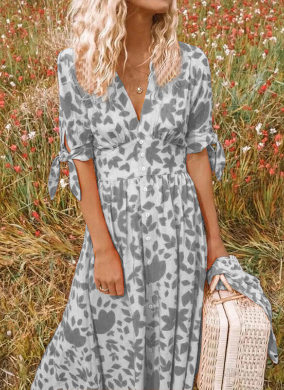Variant image for Women's Summer Maxi Dress in Breathable Fabric-8